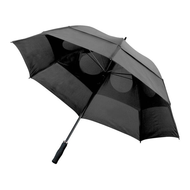 Firmengeschenk Stockschirm Finley – marineblau – mit individuellem Logodruck sturmfest Ø 130 cm für Hotellerie & Gastronomie