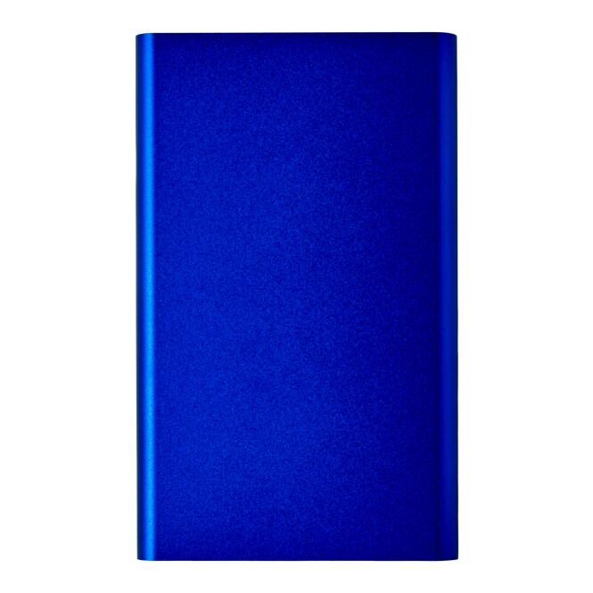 Werbeartikel Powerbank Blogger – kobaltblau – mit Logo bedruckt 4000 mAh für Technik-Messen und den Büroalltag
