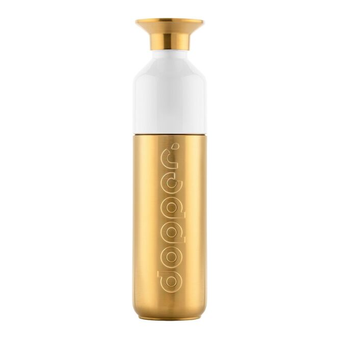 Werbeartikel Dopper Steel – gold – mit Logo bedruckt 490 ml nachhaltig BPA-frei für Sportevents & Turniere