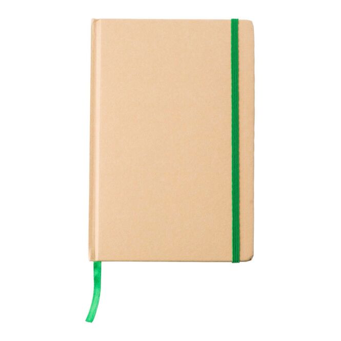 Firmengeschenk Notizbuch Gianni – limone – mit individuellem Werbedruck, 80 linierte Seiten, A5, nachhaltiges Journal für CSR