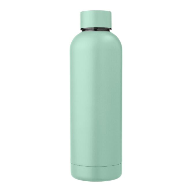 Werbeartikel Flasche Isaiah – pastellgrün – mit Logodruck 500 ml doppelwandig nachhaltiger Edelstahl für Messen & Events