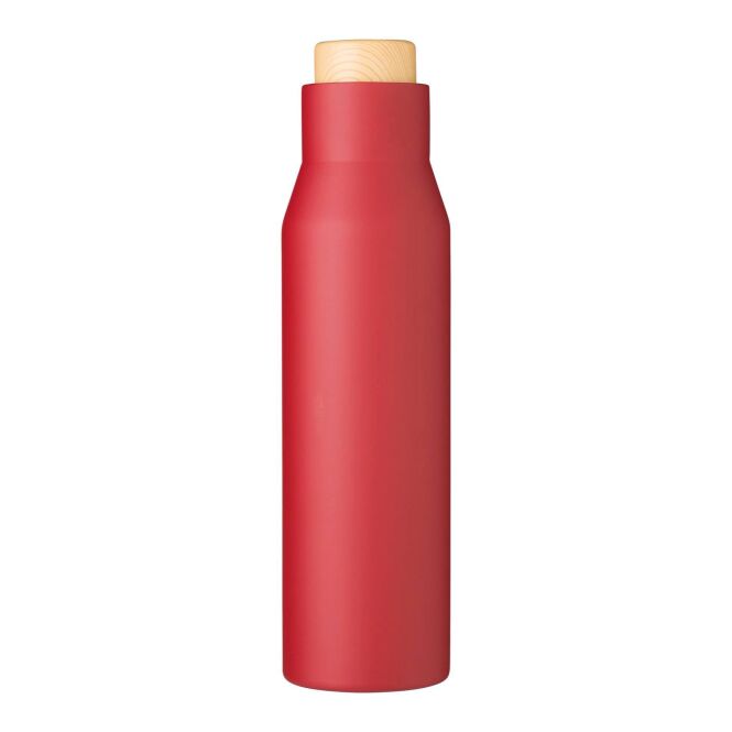 Werbeartikel Thermosflasche Christian – dunkelrot – mit Gravur 500 ml Edelstahl doppelwandig vakuumisoliert für Mitarbeiter-Onboarding