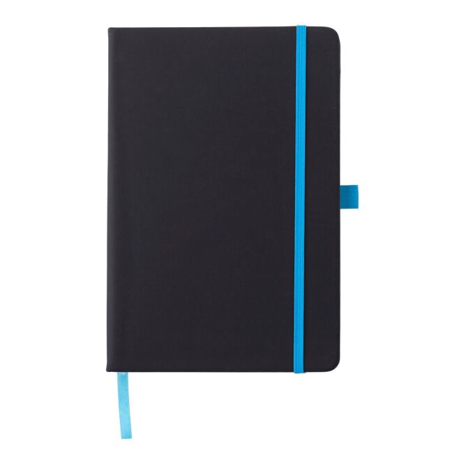 Firmengeschenk Notizbuch Charlene – hellblau – mit Werbedruck 96 linierte Seiten aus FSC®-zertifiziertem Papier, nachhaltiges Journal