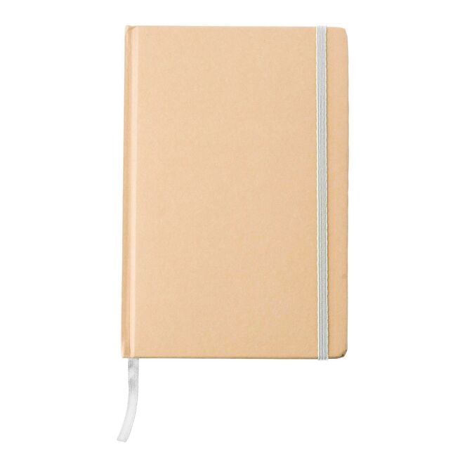 Firmengeschenk Notizbuch Gianni – weiss – mit individuellem Werbedruck 80 Seiten A5 FSC-zertifizierter Karton nachhaltiges Journal