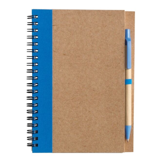 Firmengeschenk Notizbuch Stella – hellblau – mit individuellem Werbedruck 60 FSC-zertifizierte Seiten nachhaltiges Journal für CSR