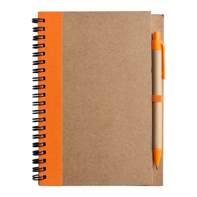 Firmengeschenk Notizbuch Stella – orange – mit individuellem Werbedruck, 60 Seiten FSC-zertifiziertes Papier, nachhaltiges Journal