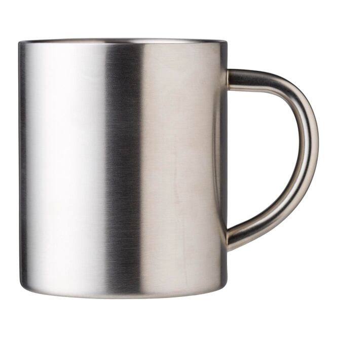Werbeartikel Edelstahl Becher (250 ml) Braylen – Silber – mit Logo bedruckt