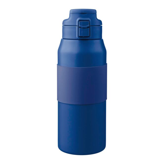 Werbeartikel Edelstahl-Trinkflasche Katie – blau – mit Gravur 800ml doppelwandig vakuumisoliert für das Mitarbeiter-Onboarding