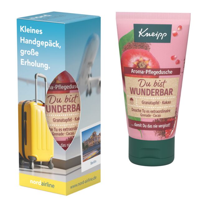 Werbeartikel Kneipp Aroma-Pflegedusche View Box – verschiedene sorten – inkl. Werbeaufdruck für Messen und Events an potenzielle Kunden