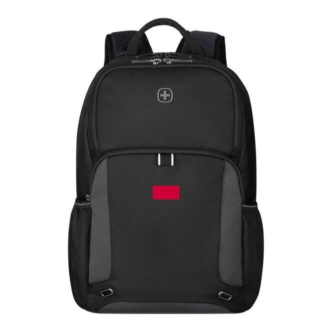Mitarbeitergeschenk Rucksack Wenger XE Tryal – schwarz – mit Logo bedruckt 15.6 Zoll nachhaltiger Backpack für das Mitarbeiter-Onboarding