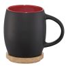 Hearth Keramiktasse mit Holz Deckel & Untersetzer Standard | schwarz-rot | ohne Werbeanbringung | Nicht verfügbar | Nicht verfügbar