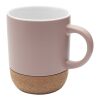 Billie 300 ml Keramiktasse mit Korkdetails Standard | Dusty Pink | ohne Werbeanbringung | Nicht verfügbar | Nicht verfügbar
