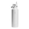 Hydro Flask Standard Mouth 621 ml isolierte Edelstahl-Trinkflasche weiss