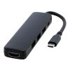 Loop Multimedia-Adapter aus recyceltem RCS Kunststoff USB 2.0-3.0 mit HDMI-Anschluss Standard | schwarz | ohne Werbeanbringung | Nicht verfügbar | Nicht verfügbar