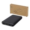Adhil 10 W 10.000 mAh Powerbank aus recyceltem Kunststoff mit 2 integrierten Kabeln Standard | schwarz | ohne Werbeanbringung | Nicht verfügbar | Nicht verfügbar