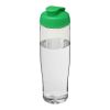 H2O Tempo® 700 ml Sportflasche mit Klappdeckel transparent-grün | ohne Werbeanbringung | Nicht verfügbar | Nicht verfügbar