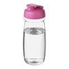 H2O Pulse® 600 ml Sportflasche mit Klappdeckel transparent-rosa | ohne Werbeanbringung | Nicht verfügbar | Nicht verfügbar