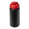 Baseline® Plus 500 ml Sportflasche mit Klappdeckel schwarz-rot | ohne Werbeanbringung | Nicht verfügbar | Nicht verfügbar