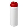 Baseline® Plus 750 ml Flasche mit Klappdeckel weiss-rot | ohne Werbeanbringung | Nicht verfügbar | Nicht verfügbar