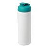 Baseline® Plus 750 ml Flasche mit Klappdeckel weiss-aquablau | ohne Werbeanbringung | Nicht verfügbar | Nicht verfügbar