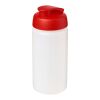 Baseline® Plus grip 500 ml Sportflasche mit Klappdeckel weiss-rot | ohne Werbeanbringung | Nicht verfügbar | Nicht verfügbar