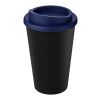 Americano Eco 350 ml recycelter Becher schwarz-blau | 1-farbiger Siebdruck | rundum | 228 mm x 73 mm