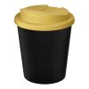 Americano® Espresso Eco 250 ml recycelter Isolierbecher mit auslaufsicherem Deckel schwarz-gelb | ohne Werbeanbringung | Nicht verfügbar | Nicht verfügbar