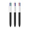 BIC® 4 Colours Soft weiss-schwarz | 1-farbiger Siebdruck | Upper Part-gegenüber vom Clip | 22.00 mm x 10.00 mm