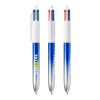 BIC® 4 Colours® Bicolor blau/ silber | 1-farbiger Siebdruck | Upper Part-Gegenüber vom Clip | 22.00 mm x 10.00 mm