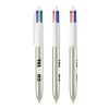 BIC® 4 Colours Shine Kugelschreiber Weiß-silber