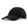 Morion GRS recycelte Cool Fit Kappe mit sechs Segmenten Priority | schwarz | Nicht verfügbar | Digital DTF Transfer | Vorderseite | 50 mm x 50 mm | 100
