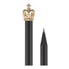 Bleistift mit Krone schwarz-gold | ohne Werbeanbringung | Herzogskrone