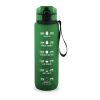 ERIKSSON. Flasche aus recyceltem PET (100 % rPET) mit motivierenden Sprüchen und Zeitmarkierungen, die zum Wassertrinken anregen Grün