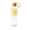 CROSBY. Glasflasche mit Bambusdeckel, 520 ml Natur