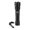 YVIAN. Recycled aluminium rechargeable torch (100% rAL) 10 W schwarz | ohne Werbeanbringung | Nicht verfügbar | Nicht verfügbar | Nicht verfügbar