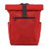 Rome Rucksack 12L aus rPET. Mit Rolltop-Design und Klettverschluss. Rot