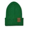 Cobain Mütze aus rPET und Wolle. Mit personalisierbarem Aufnäher Dunkelgrün