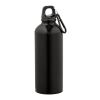 Drava Trinkflasche 530ml, recy. Edelstahl, einwandig. Mit Karabinerhaken Schwarz