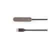 Edison Ladekabel recy. PVC, 1 m, USB-C, 60 W, Smartphone-Ständer Schwarz