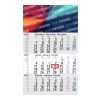 3-Monatskalender Einblatt Budget 3 Schrift modern Blau | 300 × 490 mm | ohne Werbeanbringung