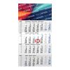 4-Monatskalender Einblatt Budget 4 Schrift modern Blau | 300 × 560 mm | ohne Werbeanbringung