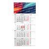4-Monatskalender Einblatt Konzept 4 Post mit Streifenkalendarium Hellgrau | 300 × 600 mm | ohne Werbeanbringung