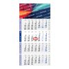 4-Monatskalender Einblatt Logic 4 Post A Design-Kalendarium Blau | 300 × 600 mm | ohne Werbeanbringung
