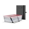 Notizbuch Vision-Book Kunstleder-Hardcover matt-farbig Anthrazit | DIN A5 | ohne Werbeanbringung | Hochweiß/Winkelkaro | Kupferprägung inkl.