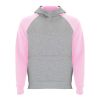 Badet zweifarbiger Kapuzenpullover für Kinder  heather grau-hellrosa | 11/12