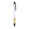 3-Farben-Stift mit Bambusgriff Weiss