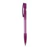 Kugelschreiber Nash Transparent mit Gummigriff Transparent Violett-Transparent Violett | 1-farbiger Tampondruck | Clip | 30 mm x 5 mm | Nicht verfügbar