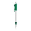 Kugelschreiber Tropic hardcolour Weiss-Dunkelgrün | 1-farbiger Siebdruck | 270° vom Clip | 40 mm x 25 mm | Nicht verfügbar