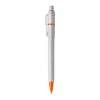 Kugelschreiber Baron Stone hardcolour Grau-Orange | 1-farbiger Siebdruck | in Verlängerung vom Clip | 45 mm x 25 mm | Nicht verfügbar