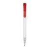 Kugelschreiber Ingeo TM Pen Clear Transparent Rot Weiß | 1-farbiger Siebdruck | in Verlängerung vom Clip | 45 mm x 25 mm | Nicht verfügbar